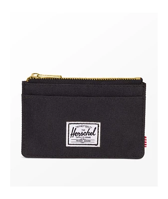 Herschel Supply Co. Oscar Black Zip Cardholder Wallet