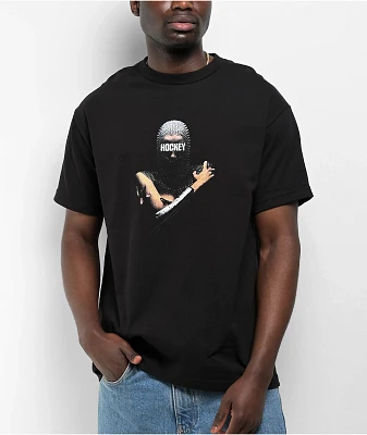 Hockey Back Crack Black T-Shirt