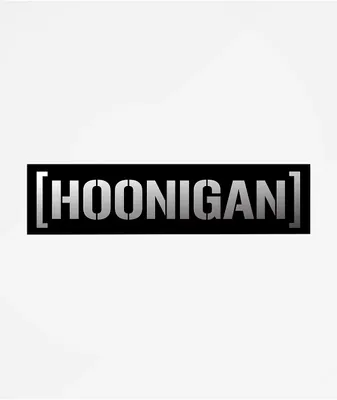 Hoonigan Censor Bar Silver & Black Sticker