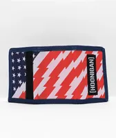 Hoonigan Dive Red, White & Blue Trifold Wallet