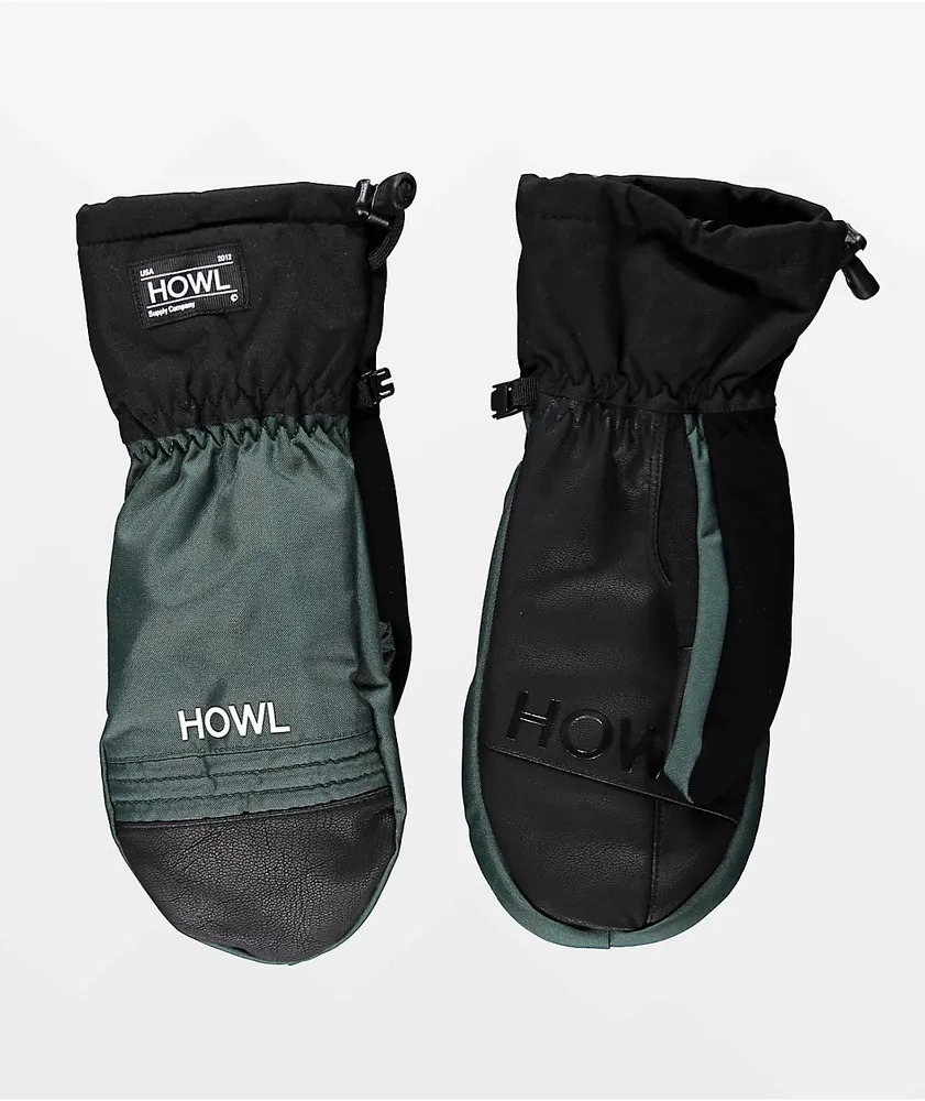 Howl Team Olive Green 10K Snowboard Mittens