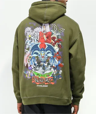 Hypland x Yu-Gi-Oh Pegasus Olive Hoodie