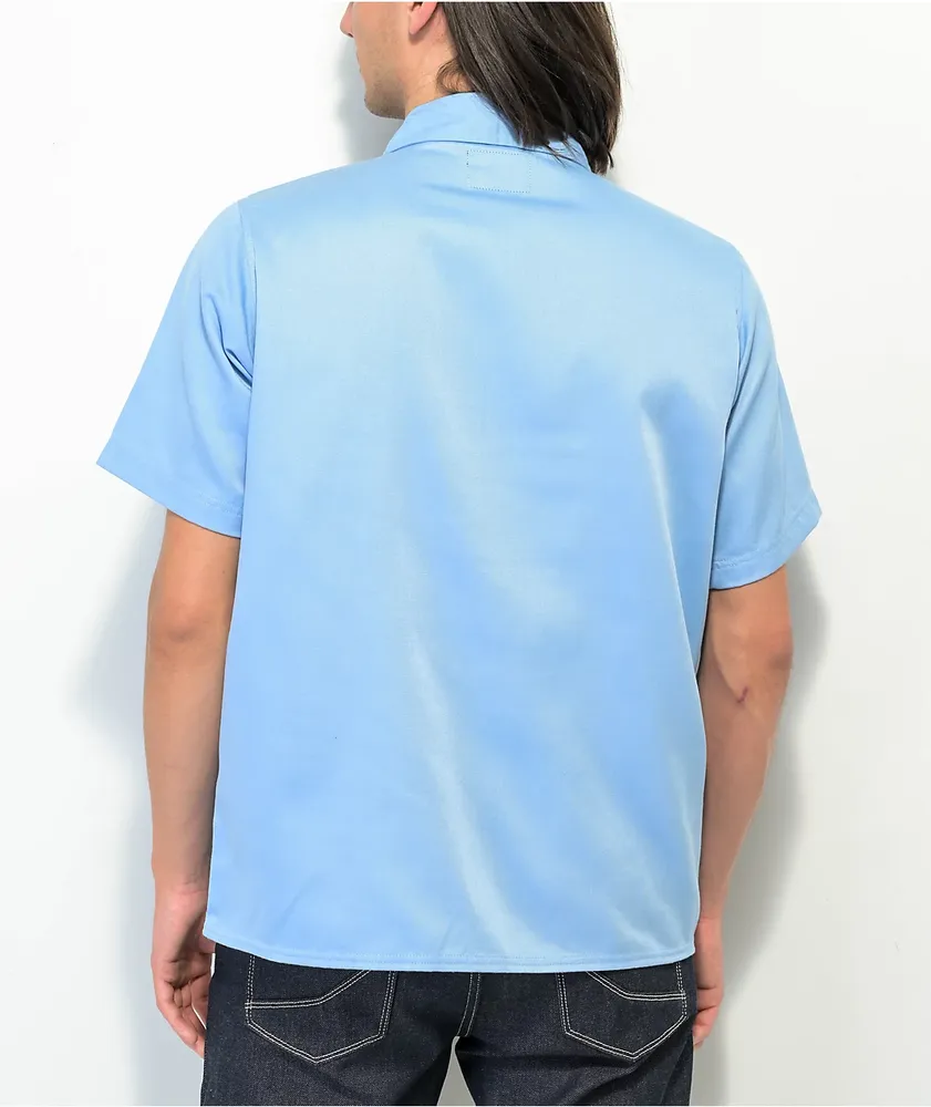 Independent Baseplate Light Blue Short Sleeve Button Up Shirt