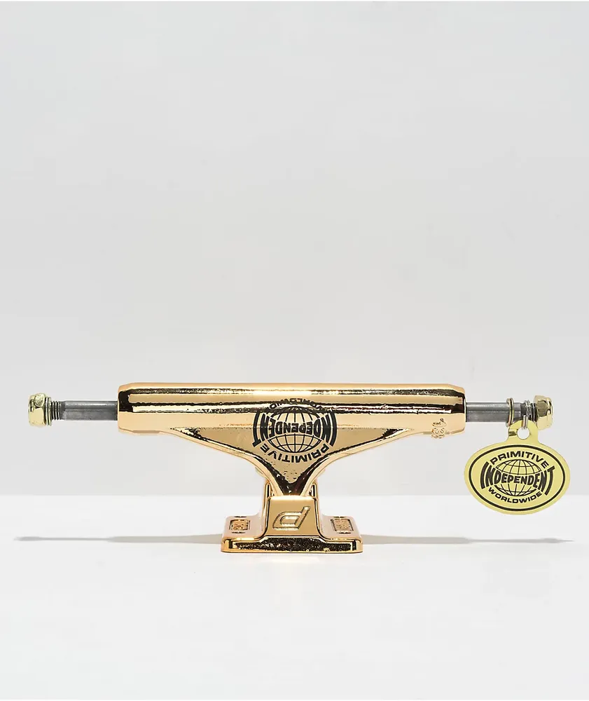 Independent x Primitive 139 Stage 11 Mid Gold Skateboard Trucks