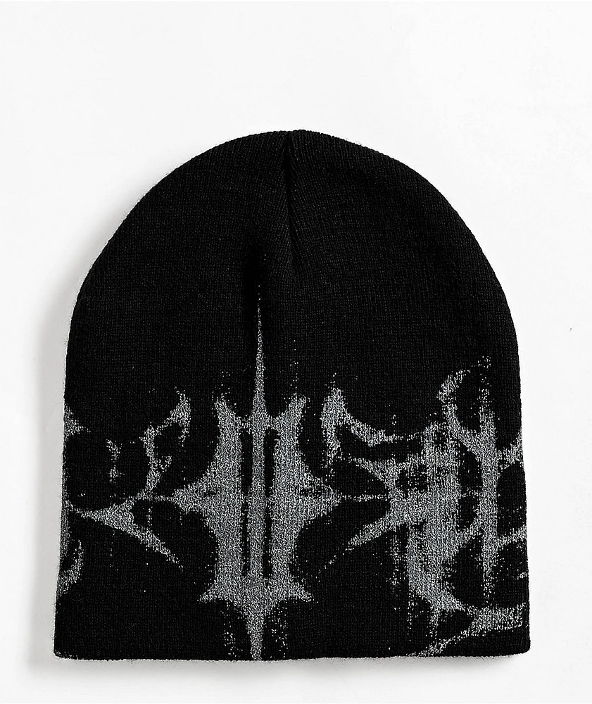 Insomnia Visuals IV Glitch Logo Black Beanie