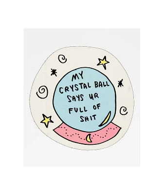 JV by Jac Vanek Crystal Ball Sticker