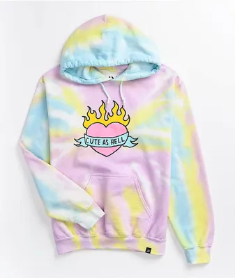 JV by Jac Vanek Cute As Hell Tie Dye Hoodie