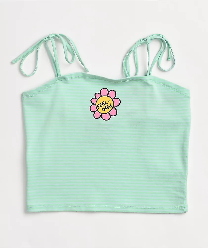 JV by Jac Vanek Feelings Blue Crop Tank Top