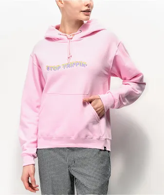 JV by Jac Vanek Stop Trippin Pink Hoodie