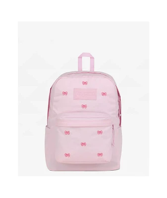 Jansport Superbreak Plus Embroidered Bows Pink Backpack