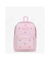 Jansport Superbreak Plus Embroidered Bows Pink Backpack