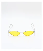 Jenna Silver & Yellow Sunglasses