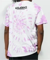 KAIJU017 Don't Care Purple Tie Dye T-Shirt