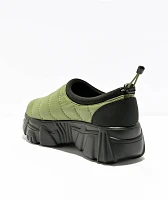 KOI Imitator Khaki Green Platform Puffer Shoes