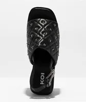 KOI Imperial Web Black Mega Platform Sandals
