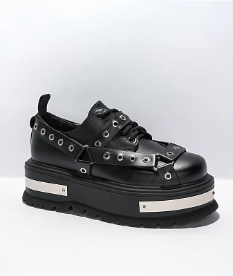 KOI Iron Hands Black Platform Shoes
