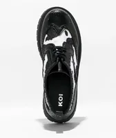 KOI Tibia Cow Black Derby Shoes