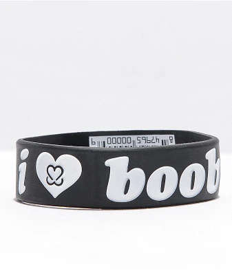 Keep A Breast Foundation I <3 Boobies Black Bracelet