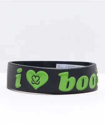 Keep A Breast Foundation I Heart Boobies Black & Green Bracelet