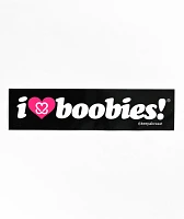Keep A Breast Foundation I Heart Boobies Black Bumper Sticker