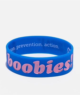 Keep A Breast Foundation I Heart Boobies Navy & Pink Bracelet