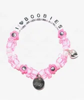 Keep A Breast Foundation I Heart Boobies Pink Kandi Bracelet