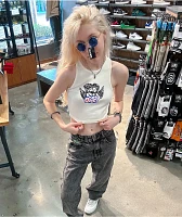Kid Navy & Gold Round Sunglasses