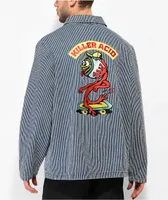Killer Acid Eye Blue Stripe Chore Jacket
