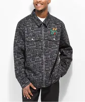 Killer Acid Groovy Grey Zip Shacket