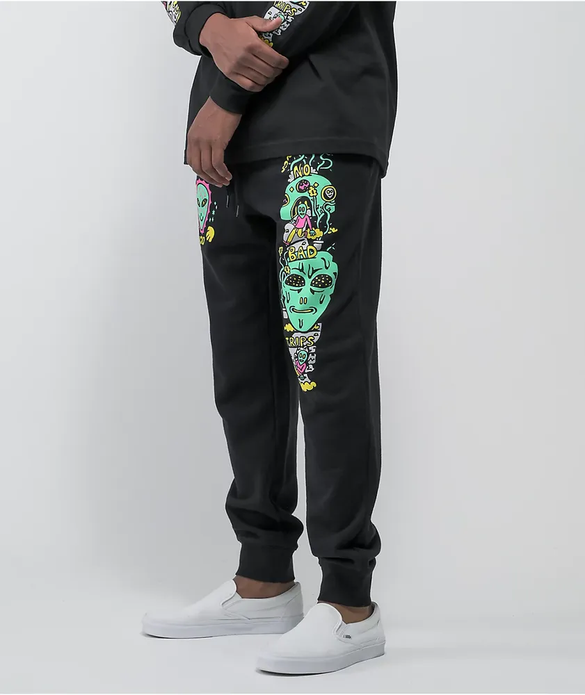 Killer Acid No Bad Trips Black Jogger Sweatpants