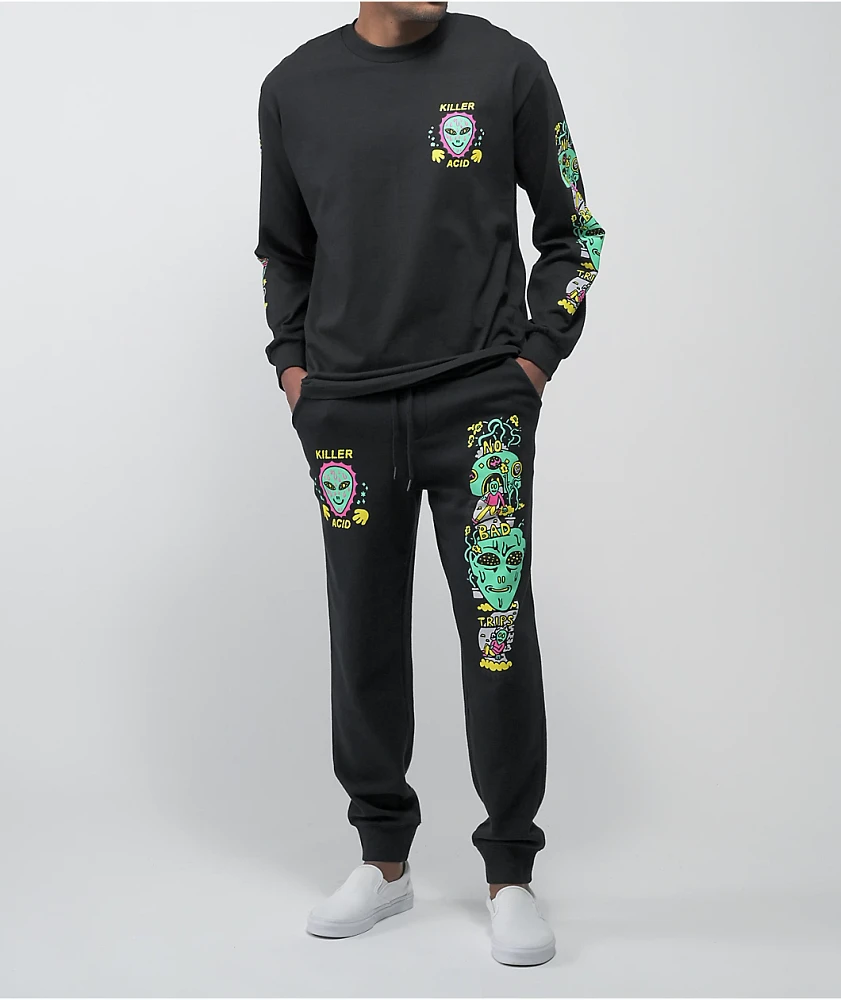 Killer Acid No Bad Trips Black Jogger Sweatpants