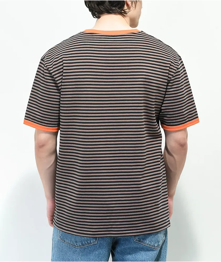 Killer Acid Way West Black & Brown Stripe T-Shirt