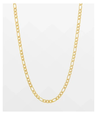 King Ice 20" Figaro Gold Chain Necklace