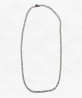 King Ice 5mm 24" Silver Tennis Chain Necklace