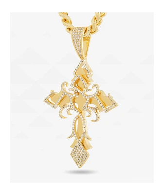 King Ice x Mike Zombie All I Cross Is Chainz 22" Gold Chain Necklace