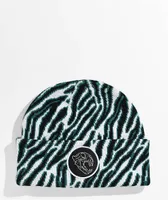 Know Bad Daze Tiger Style White & Blue Beanie