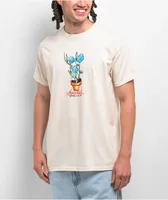 Krooked Blue Flowers Natural T-Shirt
