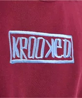 Krooked Box Maroon Crewneck Sweatshirt