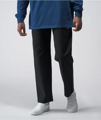 Krooked Eyes Black Elastic Waist Pants
