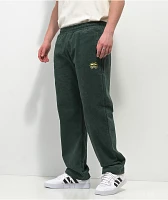 Krooked Eyes Dark Green Elastic Waist Corduroy Pants