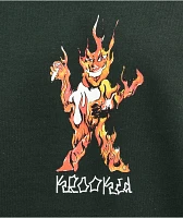 Krooked Inferno Forest Green Crewneck Sweatshirt
