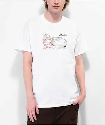 Krooked Skull Ride White T-Shirt