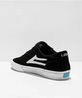 Lakai Manchester Black & White Suede Skate Shoes