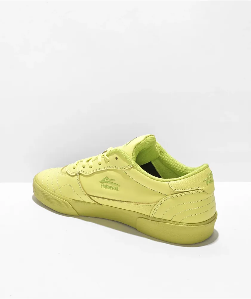 Lakai x Paterson Cambridge Lime Green Leather Skate Shoes