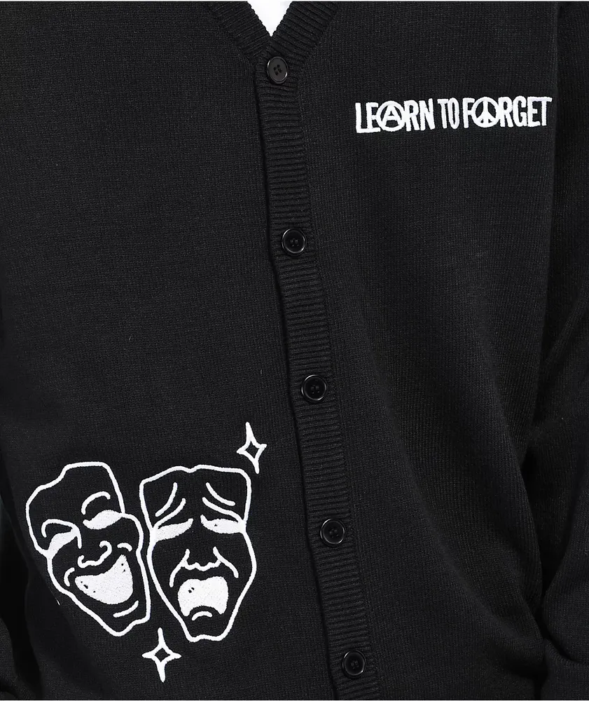 Learn To Forget Cry Later Black Cardigan