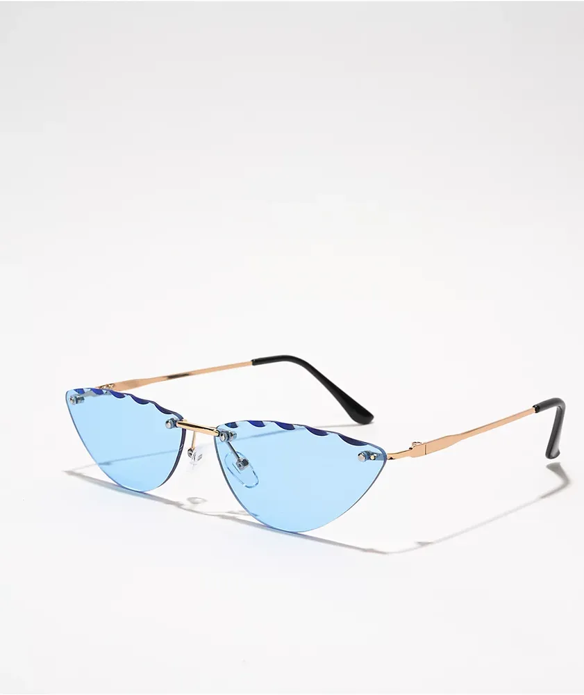 Lucky Blue Cat Eye Sunglasses