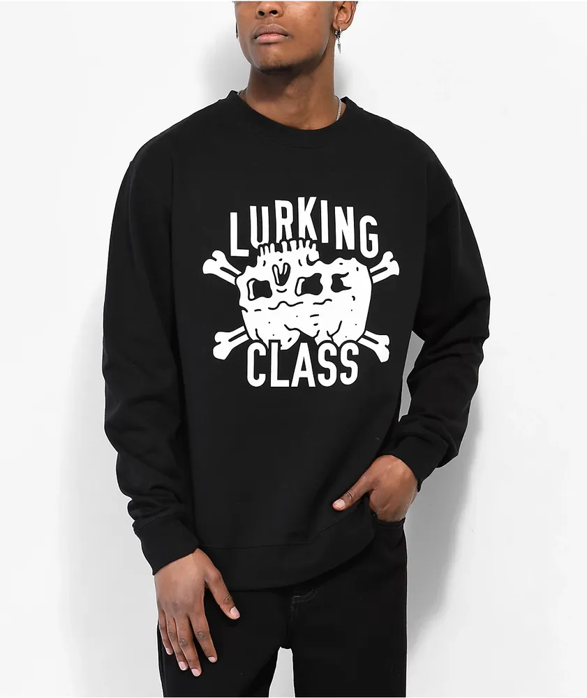 Lurking Class By Sketchy Tank Lowered Expectations Black Crewneck