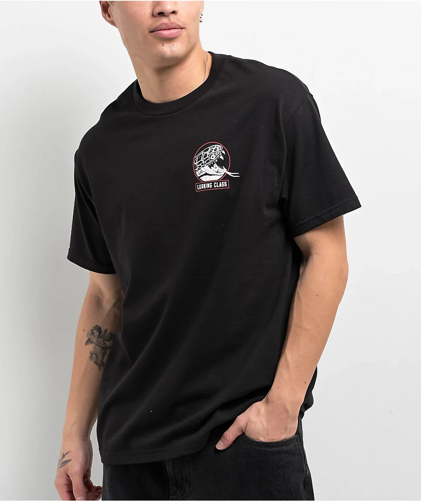 Lurking Class By Sketchy Tank Snakes 2 Black T-Shirt
