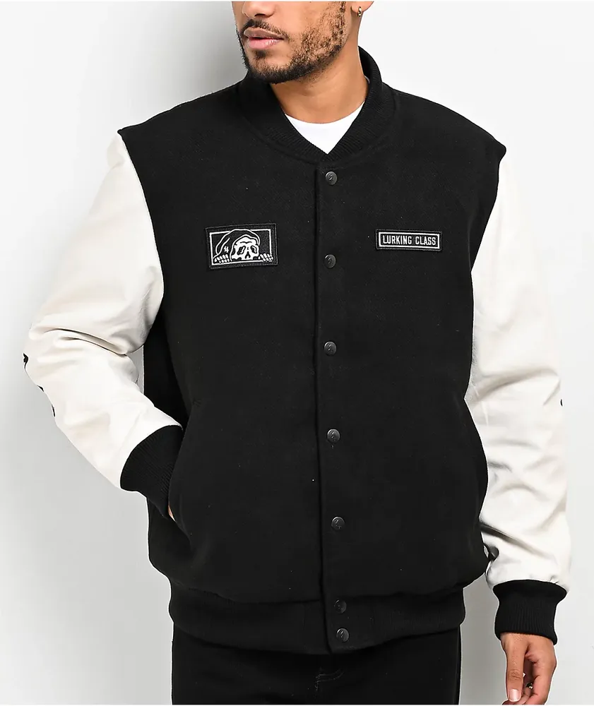 Lurking Class by Sketchy Tank Box Logo Black Varsity Jacket