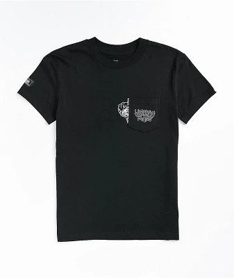 Lurking Class by Sketchy Tank Corner Pocket Black T-Shirt